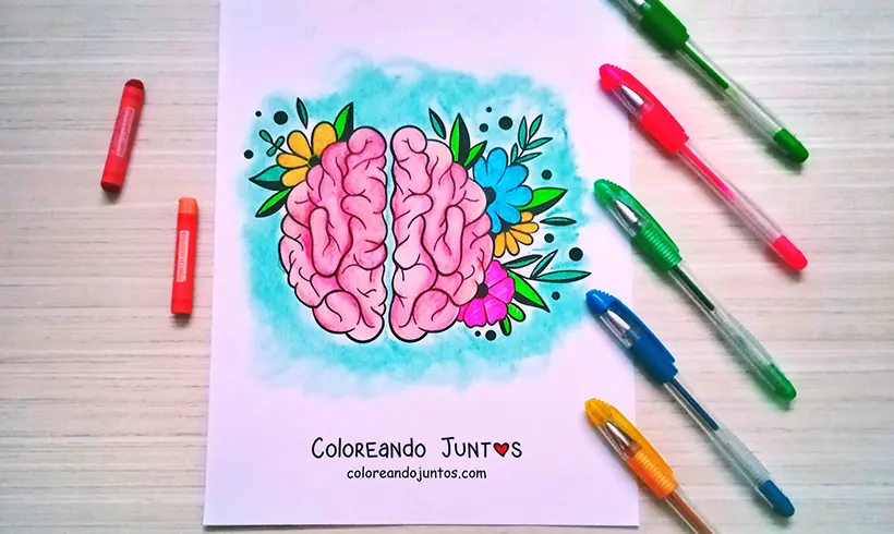 Coloriage de cerveau colorié par Colorions Ensemble