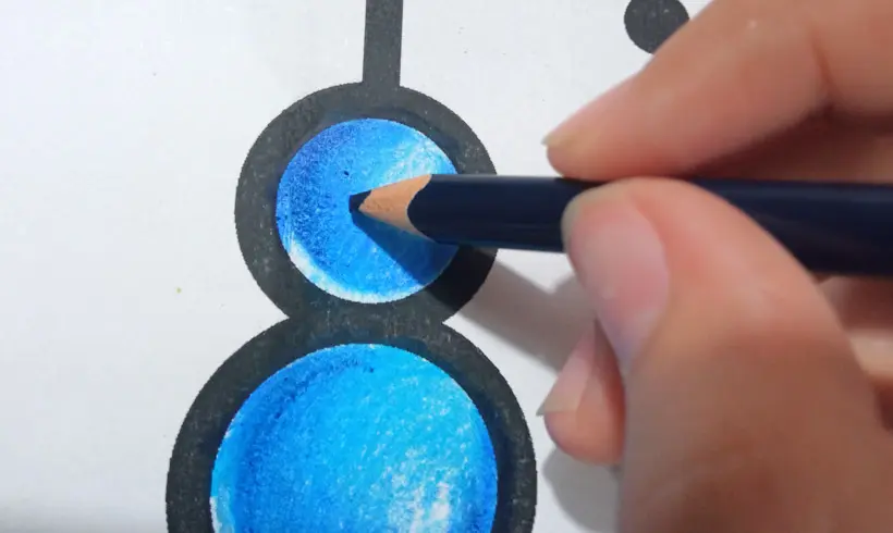 Étape 2 pour peindre avec la technique de l’effacement