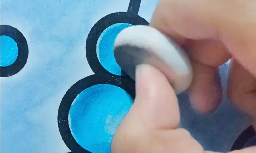 Étape 4 pour peindre avec la technique de l’effacement
