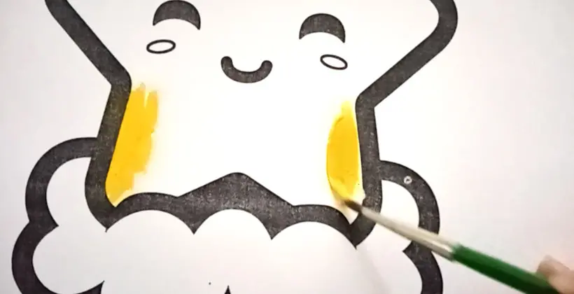 Étape 2 pour peindre à la gouache