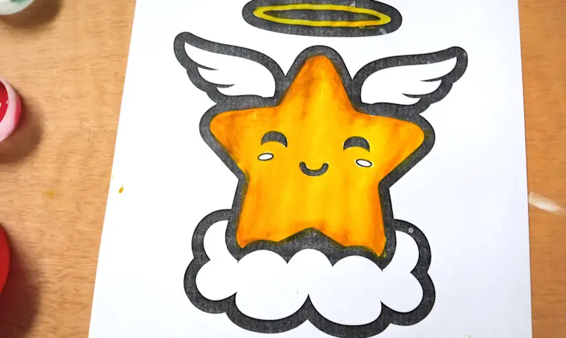Étape 4 pour peindre à la gouache