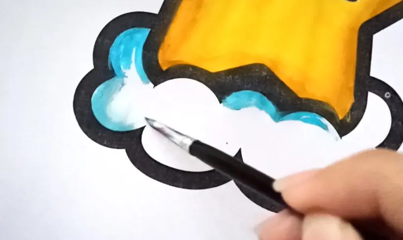 Étape 5 pour peindre à la gouache