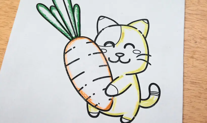 Étape 1 pour appliquer le grattage avec des crayons de cire