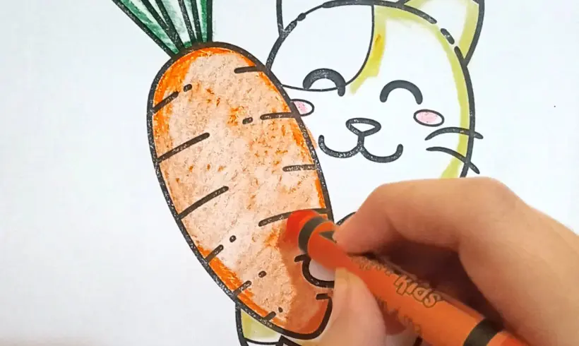 Étape 2 pour appliquer le grattage avec des crayons de cire