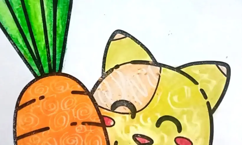 Étape 4 pour appliquer le grattage avec des crayons de cire