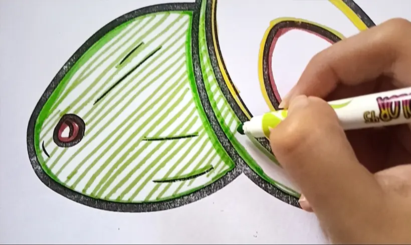 Étape 2 pour appliquer la technique des hachures