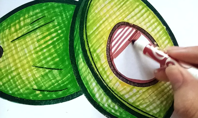 Étape 6 pour appliquer la technique des hachures