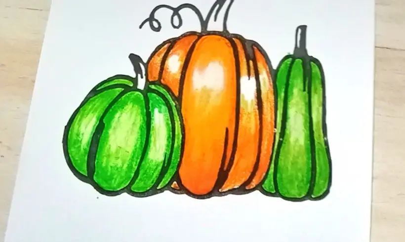 Étape 3 pour colorier avec des pastels à l’huile