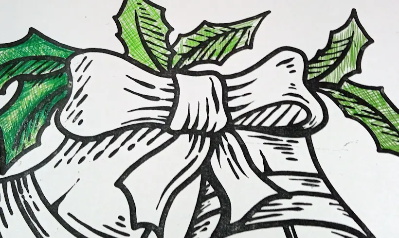 Étape 1 pour peindre avec des stylos à bille
