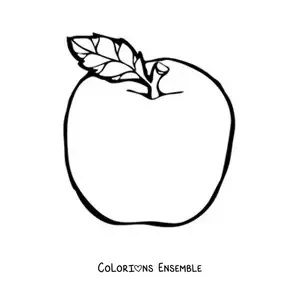 Image à colorier d’une pomme