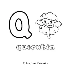 Image à colorier du Q de chimie