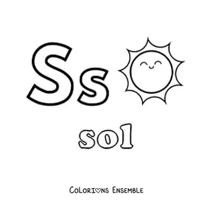 Image à colorier du S de soleil