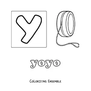 Image à colorier du Y de yoyo