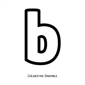 Image à colorier de la lettre b minuscule