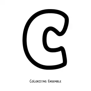 Image à colorier de la lettre c minuscule
