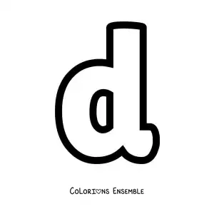 Image à colorier de la lettre d minuscule