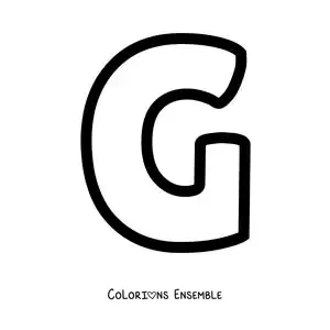 Image à colorier de la lettre G majuscule