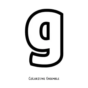 Image à colorier de la lettre g minuscule
