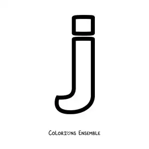 Image à colorier de la lettre j minuscule