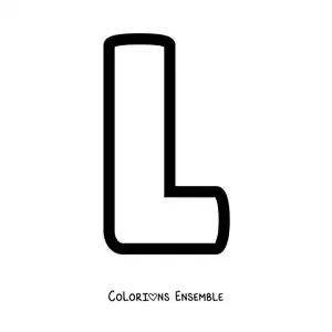 Image à colorier de la lettre L majuscule