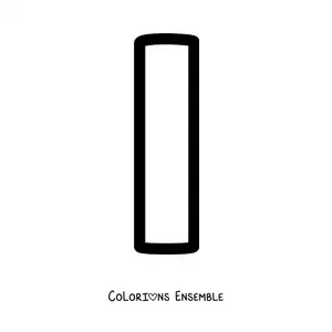 Image à colorier de la lettre l minuscule