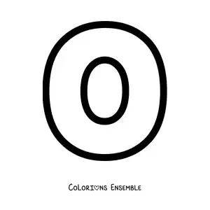 Image à colorier de la lettre O majuscule