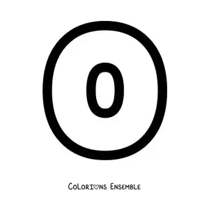 Image à colorier de la lettre o minuscule
