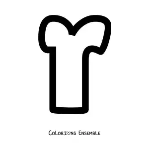 Image à colorier de la lettre r minuscule