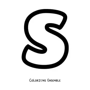 Image à colorier de la lettre s minuscule