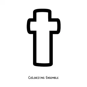Image à colorier de la lettre t minuscule