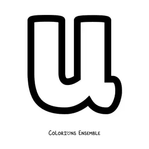 Image à colorier de la lettre u minuscule
