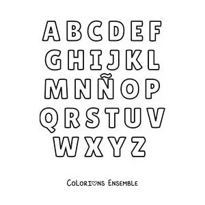 Image à colorier de l’alphabet