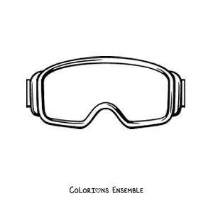 Image à colorier de lunettes de sécurité