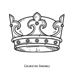 Image à colorier d'une couronne de roi