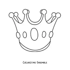 Image à colorier d'une grande couronne