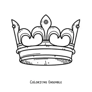Image à colorier d'une couronne royale