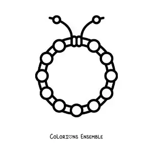 Image à colorier d'un bracelet facile