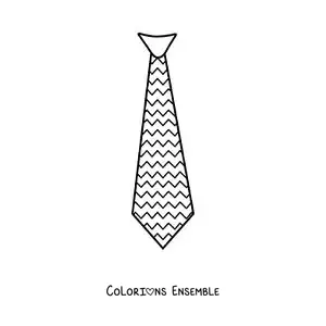 Image à colorier d'une cravate facile