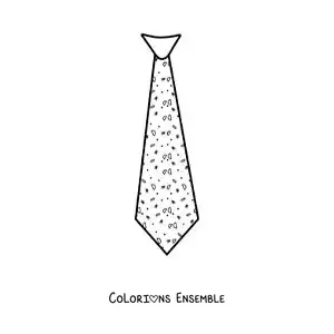 Image à colorier d'une cravate