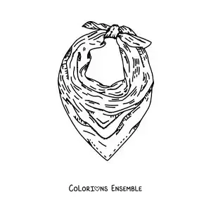 Image à colorier d'une écharpe triangulaire