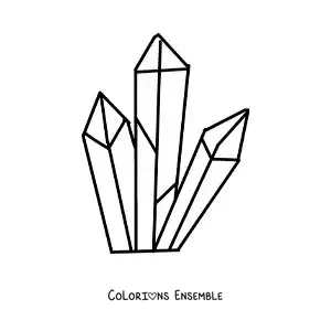 Image à colorier de cristaux