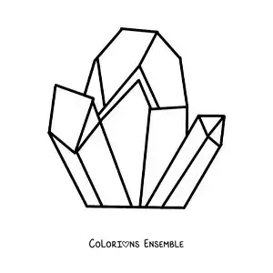 Image à colorier de cristaux magiques