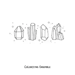 Image à colorier de beaux cristaux