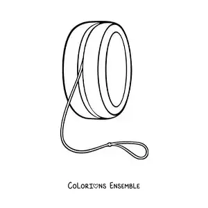Image à colorier d’un grand yoyo