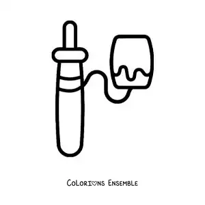 Image à colorier d’un bilboquet