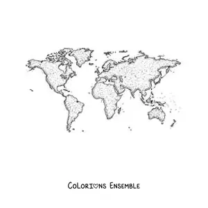 Image à colorier d'une carte du monde