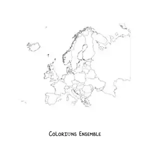 Image à colorier d'une carte politique de l'Europe