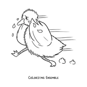 Image à colorier du Vilain Petit Canard qui pleure