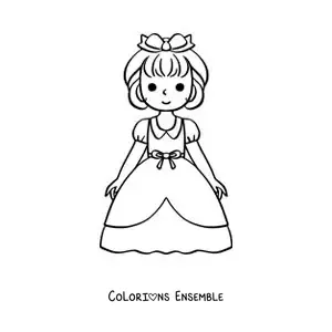 Image à colorier de Blanche-Neige en dessin animé