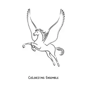 Image à colorier de Pégase